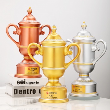 ADL 2024 New Design Resin Crystal Trophy Awards Plaques for Souvenir Customized Logo Words Big Cup Trophy Awards