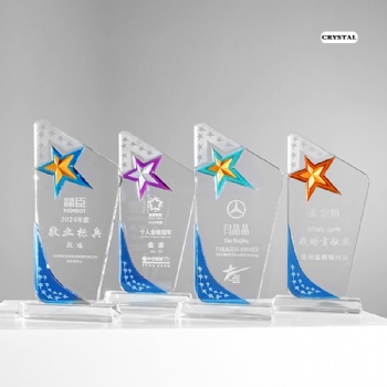 ADL Crystal Trophy Awards Souvenir from China Customized Colorful Star Trophies, Medals, and Plaques for Business Souvenir Gifts