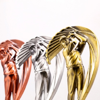 ADL New Design Resin Crystal Trophy Awards Souvenir from China Golf Golden Silvery and Coppery Plaques Trophy Sports Souvenir