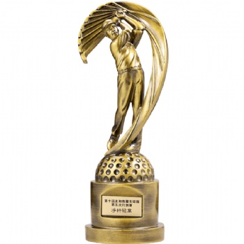 ADL New Design Resin Crystal Trophy Awards Souvenir from China Golf Golden Silvery and Coppery Plaques Trophy Sports Souvenir