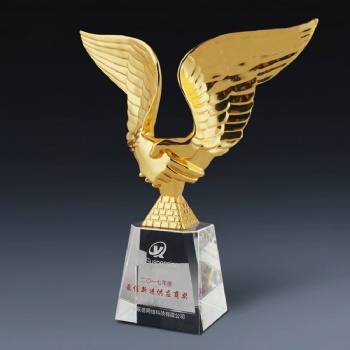 ADL Metal Crystal Glass Trophy Awards All Win Cooperation for Business Awards Crafts Gifts Competition Crystal Crafts