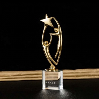 ADL Metal Crystal Glass Trophy Awards Star Crystal Crafts Sports Crystal  Awards Crafts Engraving Crystal Trophy with Customized