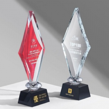 ADL Classic Victory K9 Crystal Trophy Souvenir Award Crystal With Clear Glass Base Honor Crystal Awards Trophy for Gifts