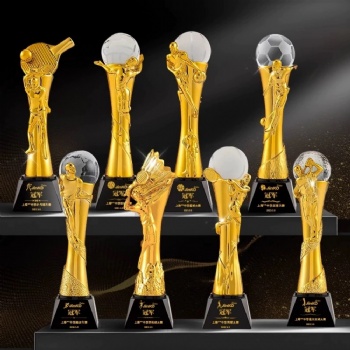 ADL Engraving Crystal Glass Resin Trophy Awards Plaques for Sports Basketball Football Badminton Running Trophy Awards