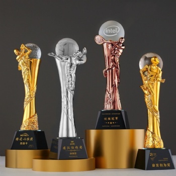 ADL Engraving Crystal Glass Resin Trophy Awards Plaques for Sports Basketball Football Badminton Running Trophy Awards