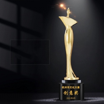 ADL Goddess Metal Woman Crystal Glass Trophy Awards with Customized Logo Words Competition Crystal Crafts Gifts