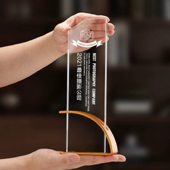 ADEL Metal Customized Logo K9 Crystal Glass Golf Awards Trophy Award Trophy Crystal Crafts Sports Crystal Crafts
