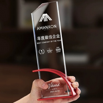 ADEL Metal Customized Logo K9 Crystal Glass Golf Awards Trophy Award Trophy Crystal Crafts Sports Crystal Crafts