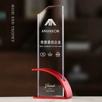ADEL Metal Customized Logo K9 Crystal Glass Golf Awards Trophy Award Trophy Crystal Crafts Sports Crystal Crafts