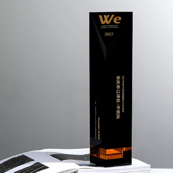 ADL Black New Design High-Quality Crystal Glass Trophy Awards Crystal Trophy from Europe Award for Souvenir