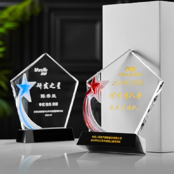 ADL 2024 New Design Crystal Glass Resin Cheap Wholesales Trophy Awards Mascot Crystal Trophy for Business Souvenir Gifts
