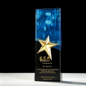 ADL Factory Crystal Glass Trophy Awards from China for Business Souvenir Crafts Trophy for Gifts Star Crystal Crafts
