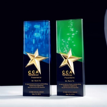 ADL Factory Crystal Glass Trophy Awards from China for Business Souvenir Crafts Trophy for Gifts Star Crystal Crafts