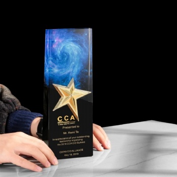 ADL Factory Crystal Glass Trophy Awards from China for Business Souvenir Crafts Trophy for Gifts Star Crystal Crafts
