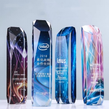 ADL Engraving Crystal Glass Trophy Awards Crystal Glass Crafts for Business Gifts Love Polished Crystal Trophy from China
