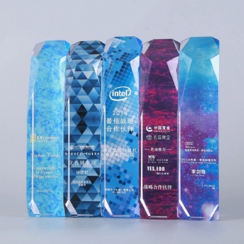 ADL Engraving Crystal Glass Trophy Awards Crystal Glass Crafts for Business Gifts Love Polished Crystal Trophy from China