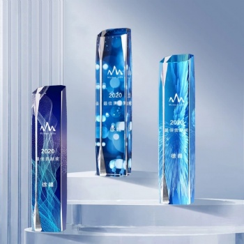 ADL Engraving Crystal Glass Trophy Awards Crystal Glass Crafts for Business Gifts Love Polished Crystal Trophy from China
