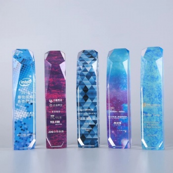 ADL Engraving Crystal Glass Trophy Awards Crystal Glass Crafts for Business Gifts Love Polished Crystal Trophy from China