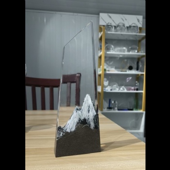 New Design Crystal Glass Marble Sports Theme Engraved Trophies for Company Event Champion Annual Customization Souvenirs Gift