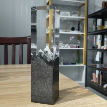 New Design Crystal Glass Marble Sports Theme Engraved Trophies for Company Event Champion Annual Customization Souvenirs Gift