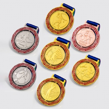 Custom Metal Medals & Sports Trophies-Gold & Bronze Plaques for Children's Awards and Volunteer Souvenirs