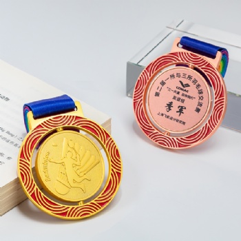 Custom Metal Medals & Sports Trophies-Gold & Bronze Plaques for Children's Awards and Volunteer Souvenirs