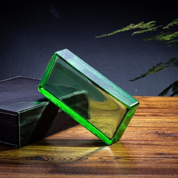 Painted Green Solid Glass Block Bricks Colorful Wall Decoration Building House Crystal Crafts Glass China