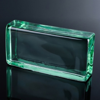 Painted Green Solid Glass Block Bricks Colorful Wall Decoration Building House Crystal Crafts Glass China