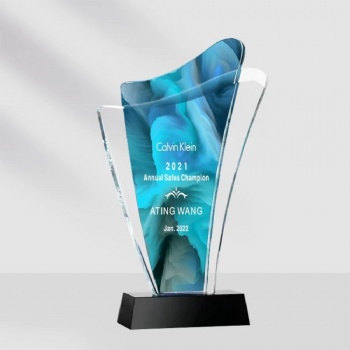 ADL Colorful Crystal Glass Trophy Awards High-Quality Crystal Glass Gifts for Souvenir Business Events