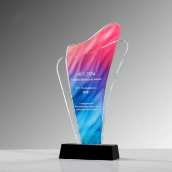 ADL Colorful Crystal Glass Trophy Awards High-Quality Crystal Glass Gifts for Souvenir Business Events