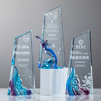 ADEL Clear Crystal Glass Sports Theme Engraved Trophy Crafts Awards Glaze Employee Honor Commendation High Quality Craft Gift