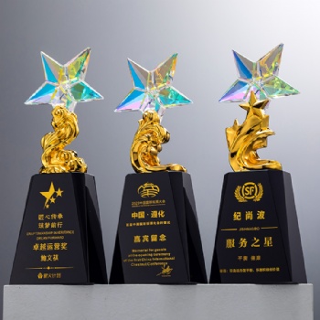 ADL Business Gift Crystal Award Supplier Custom Made Glass Crystal Trophy Customized Logo Business Crystal Gifts Plaques