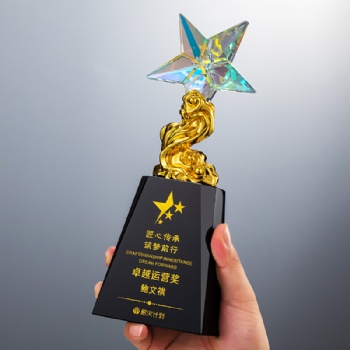 ADL Business Gift Crystal Award Supplier Custom Made Glass Crystal Trophy Customized Logo Business Crystal Gifts Plaques