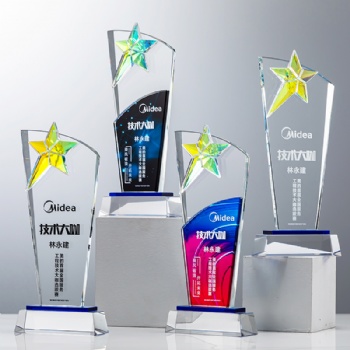 ADEL Crystal Sports Theme Engraved Sandblasted Rectangle Trophies for Employee Honor and Commendation Zhejiang China