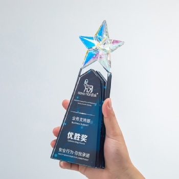 ADEL Sandblasted Engraved Star Wholesales Factory Directly Custom Sports Crystal Trophy Cup Championship Award