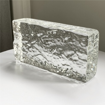 Hot Melt Textured Rectangular Glass Bricks 50*100*200mm Clear Transparent Building Decoration Glass Block Other Crystal Crafts