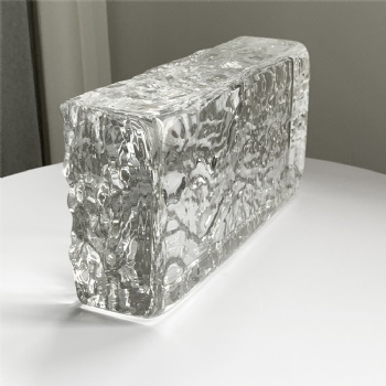 Hot Melt Textured Rectangular Glass Bricks 50*100*200mm Clear Transparent Building Decoration Glass Block Other Crystal Crafts