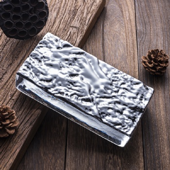 Mountain Peak Single Side Patterns Decorative Solid Glass Brick Silvering Clear Transparent Hot-Melt Other Crystal Crafts Wall