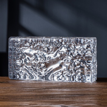 Mountain Peak Single Side Patterns Decorative Solid Glass Brick Silvering Clear Transparent Hot-Melt Other Crystal Crafts Wall