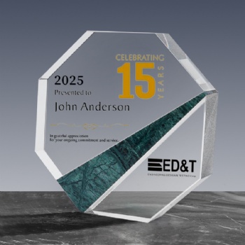 ADL High Quality Crystal Crafts Hexagon Trophies Marble Stone Plaques Award Cups-Business Gifts