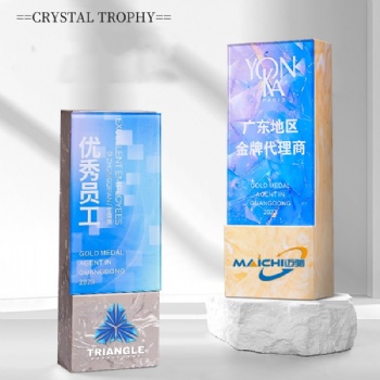 ADL Factory Crystal Glass Crafts Marble Stone Colorful Background Basketball Sports Trophy Award Excellent for Recognition