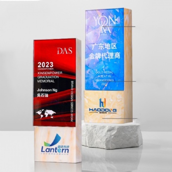 ADL Factory Crystal Glass Crafts Marble Stone Colorful Background Basketball Sports Trophy Award Excellent for Recognition