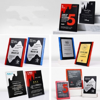 ADL Black Mountain Crystal Trophies Marble Stone Glass Crystal Plaques Optically Printed Other Crystal Crafts Certificate