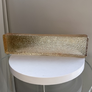 ADEL 2026 New Design 400*100*50mm Solid Orange Peel Pattern Painted Crystal Glass Brick Blocks Modern Home House Decoration