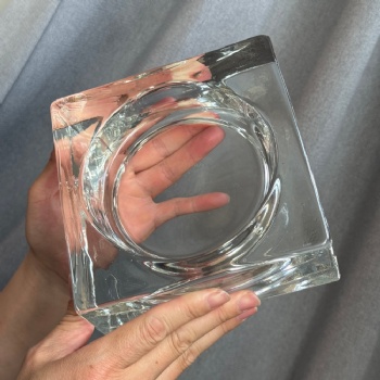 Solid Glass Brick 150x150x60mm Sun Pattern Circle Design for Hotel Wall Decor Building Decoration Wholesale Retail High End