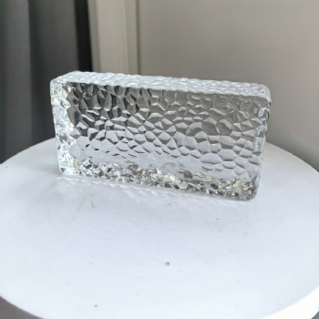 50*100*200MM Wholesale Transparent Hot Melt Glass Brick Customized Good Quality Solid Glass Blocks for Bathroom & Hotel Use