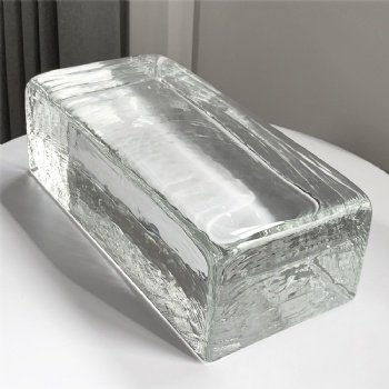 Factory Sourcing Hot Melt Solid Polished Glass Blocks 230*110*76mm Modern Design for Curtain Wall Living Room Kitchen