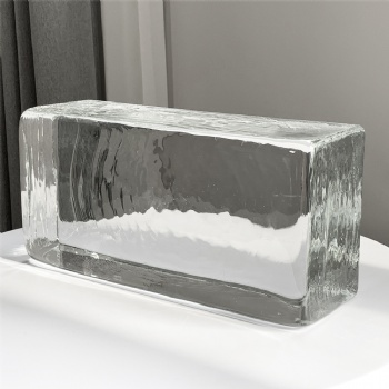 Factory Sourcing Hot Melt Solid Polished Glass Blocks 230*110*76mm Modern Design for Curtain Wall Living Room Kitchen