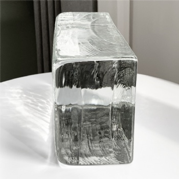 Factory Sourcing Hot Melt Solid Polished Glass Blocks 230*110*76mm Modern Design for Curtain Wall Living Room Kitchen