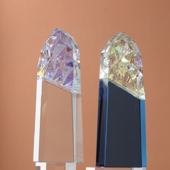 ADL 2024 New Design Crystal Trophy Awards Souvenir from China with Customized Logo and Words Trophies, Medals, and Plaques